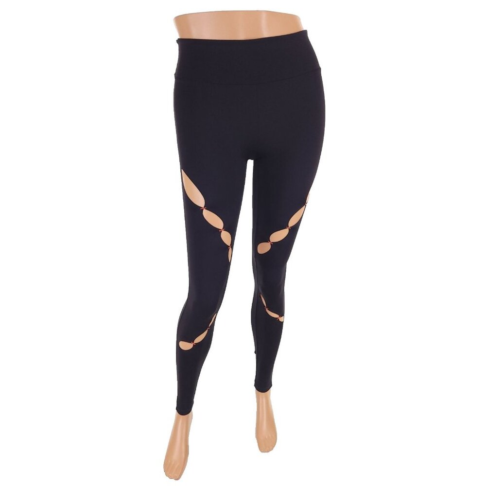 RUI Cut-Out Sport Leggings Size S Womens Black SSENSE Exclusive $365
